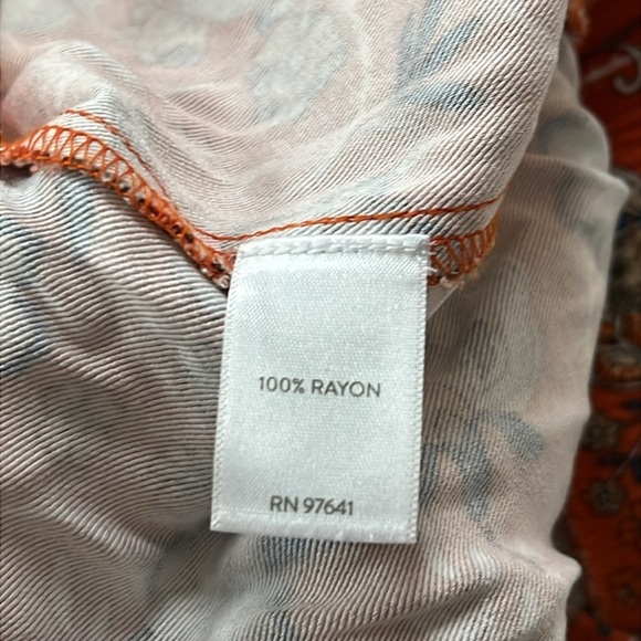 J. Jill Zinnia Orange Floral Paisley Printed Shorts - Picture 4 of 4